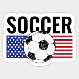 USA Flag Soccer © GraphicLoveShop Sticker